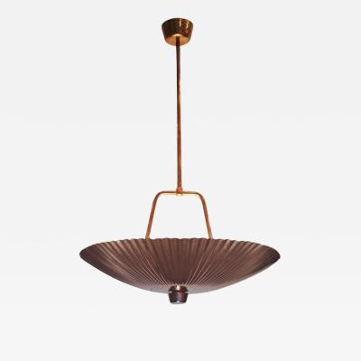 Paavo Tynell Very Rare Large Paavo Tynell Sea Shell Ceiling Pendant in Copper Idman 1950s