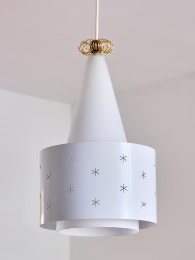 Paavo Tynell White Paavo Tynell Pendant Model K2 10 Idman Finland 1955