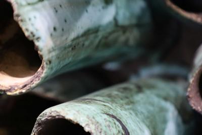 Pablo Pablo Monumental Ceramic Wall Sculpture on Iron Plate Signed Pablo