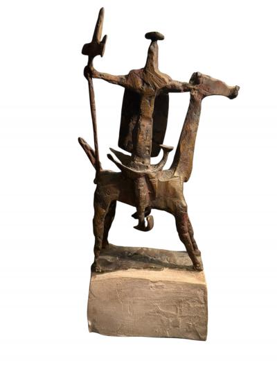 Pablo Picasso BRUTALIST BRONZE DON QUIXOTE AND HORSE ATTRIBUTTED TO PABLO PICASSO