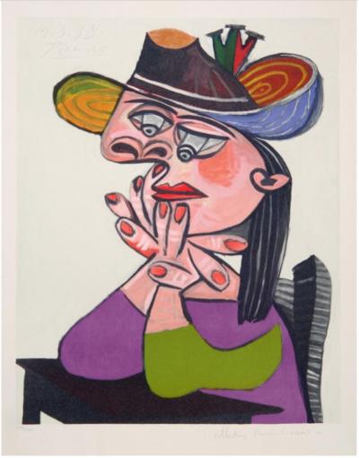 Pablo Picasso Buste de Femme Assise Les Mains Sous le Menton