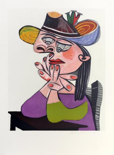 Pablo Picasso Buste de Femme Assise Les Mains Sous le Menton