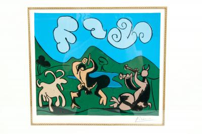Pablo Picasso Dancing Animals Linocut