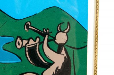 Pablo Picasso Dancing Animals Linocut