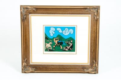 Pablo Picasso Dancing Animals Linocut