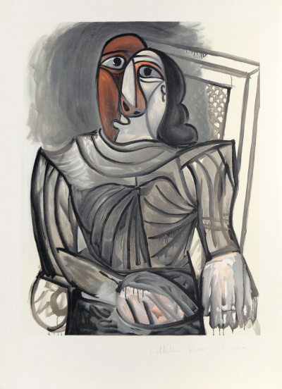 Pablo Picasso Femme Assise a la Robe Grise