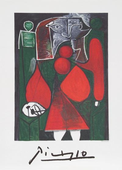 Pablo Picasso Femme en Rouge su Fauteuil