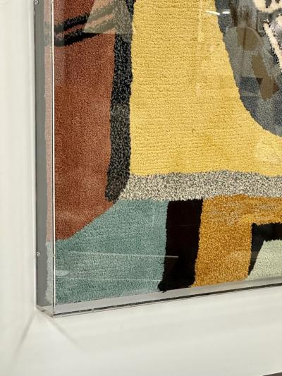 Pablo Picasso Framed Carpet Picassos Guitar Glass and Fruit Dish Rug Decorative Art