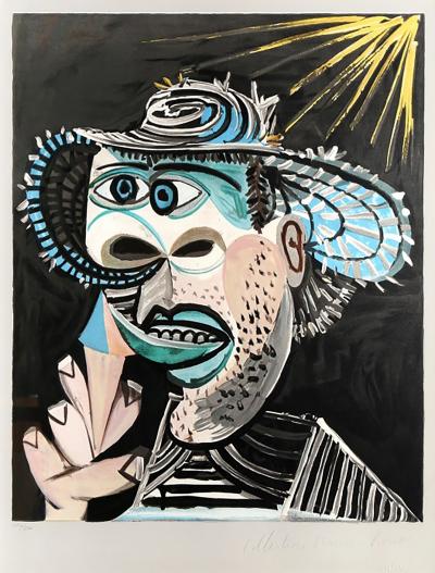 Pablo Picasso Homme Au Cornet 3 D