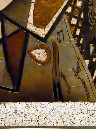 Pablo Picasso Large 1970s Italian Eggshell Lacquer Relief Panel After Picasso Sylvette 1954 