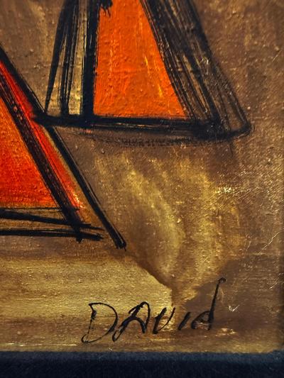 Pablo Picasso Large Framed Vintage Picasso Style Abstract Painting