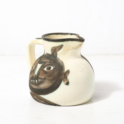 Pablo Picasso Madoura Pottery Glazed Earthenware T tes Pitcher signed Pablo Picasso