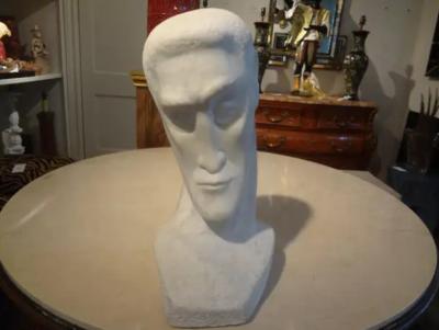 Pablo Picasso Mid Century Modern Carrara Marble Bust