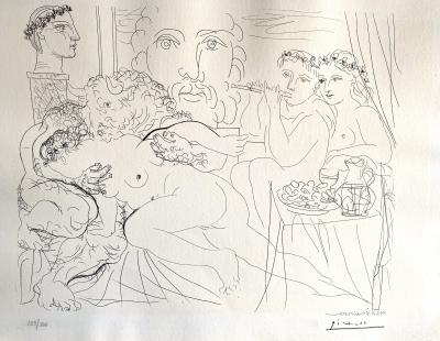 Pablo Picasso Minotaure Caressant une Femme 