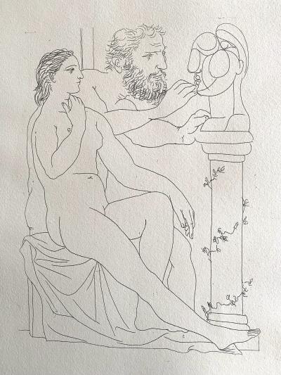 Pablo Picasso Modele etc Sculpteur avec as Sculpure