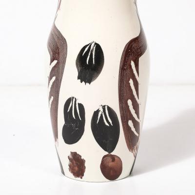 Pablo Picasso Modernist Chouetton Vase by Pablo Picasso in White Earthenware Hand Painted
