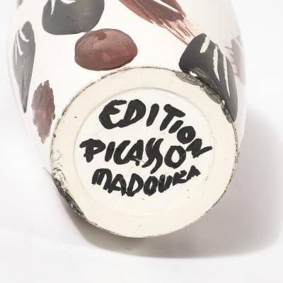 Pablo Picasso Modernist Chouetton Vase by Pablo Picasso in White Earthenware Hand Painted