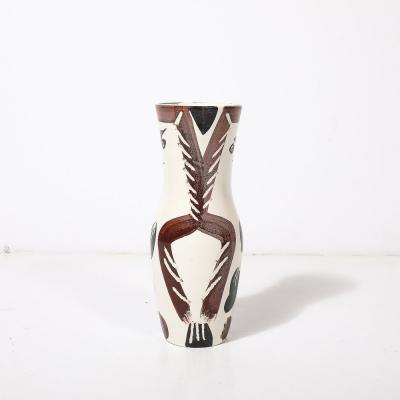 Pablo Picasso Modernist Chouetton Vase by Pablo Picasso in White Earthenware Hand Painted