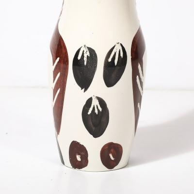 Pablo Picasso Modernist Chouetton Vase by Pablo Picasso in White Earthenware Hand Painted