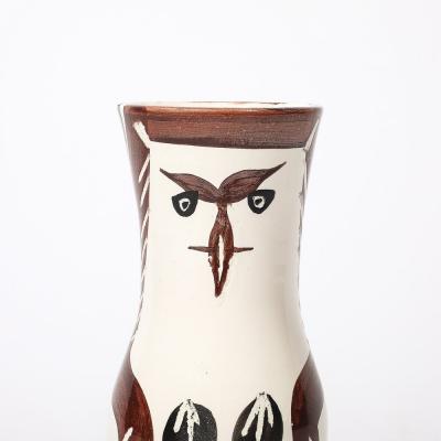 Pablo Picasso Modernist Chouetton Vase by Pablo Picasso in White Earthenware Hand Painted