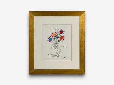 Pablo Picasso Pablo Picasso Modern Framed Lithograph Paper Gilt Frame 1958