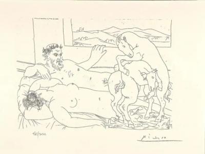 Pablo Picasso Pablo Picasso Suite Vollard Lithograph Limited edition with Museum Stamp 90s