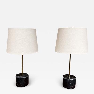 Pablo Romo Contemporary Modern Polished Black Marble Table Lamps Pablo Romo design