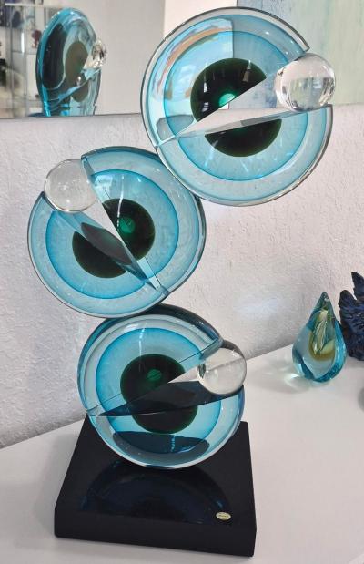 Pac Man Murano Glass Sculpture by Alberto Dona