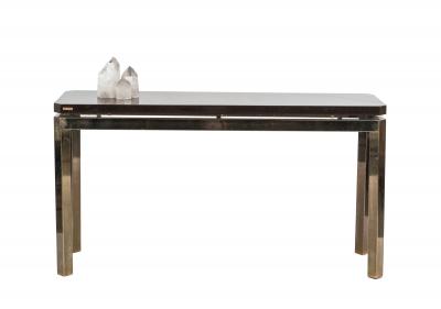 Paco Rabanne French Post War Brass and Quartz Console Table