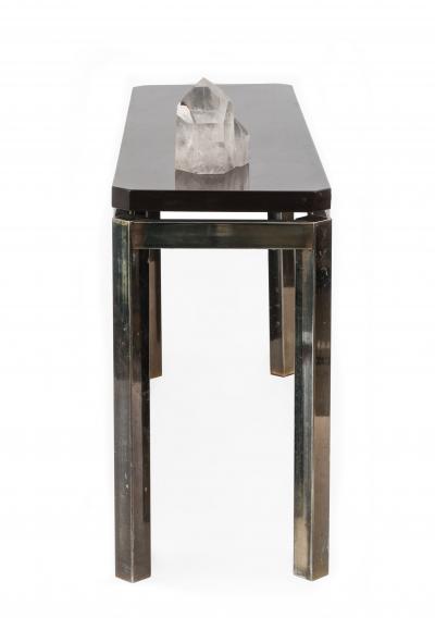 Paco Rabanne French Post War Brass and Quartz Console Table