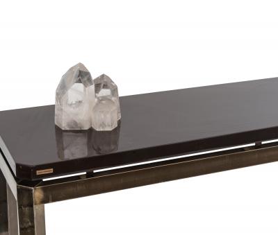 Paco Rabanne French Post War Brass and Quartz Console Table