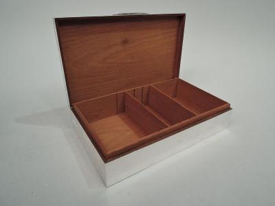 Padgett Braham Ltd London Large English Modern Sterling Silver Box 1963