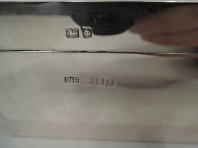 Padgett Braham Ltd London Large English Modern Sterling Silver Box 1963