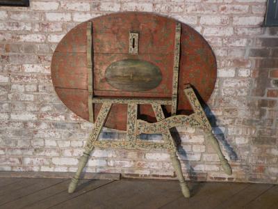 Painted 18th century Dutch Oval Hindeloopen Table