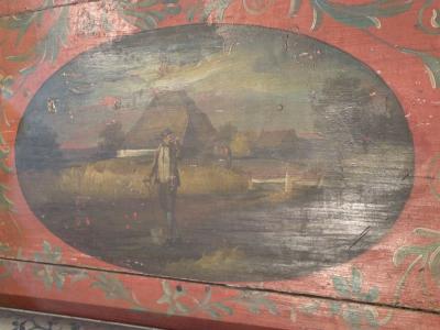 Painted 18th century Dutch Oval Hindeloopen Table