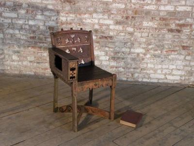 Painted 19th century Folk Art Childs Chair