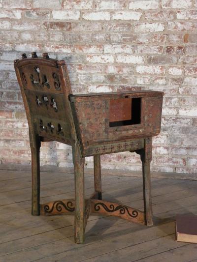 Painted 19th century Folk Art Childs Chair