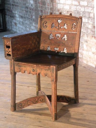 Painted 19th century Folk Art Childs Chair