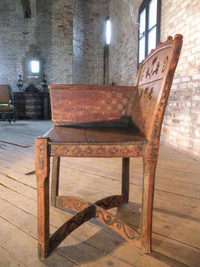 Painted 19th century Folk Art Childs Chair
