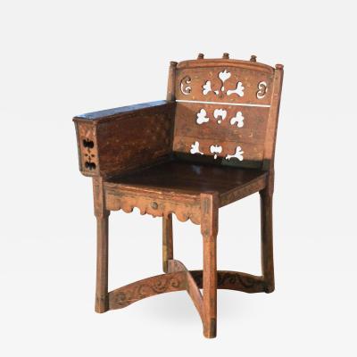 Painted 19th century Folk Art Childs Chair