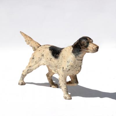 Painted Cast Iron Hunting Dog English circa 1900