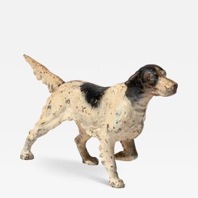 Painted Cast Iron Hunting Dog English circa 1900