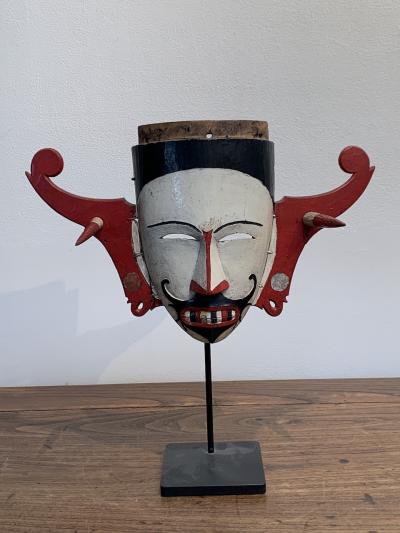 Painted Dyak Mask from Borneo Late 19th Century