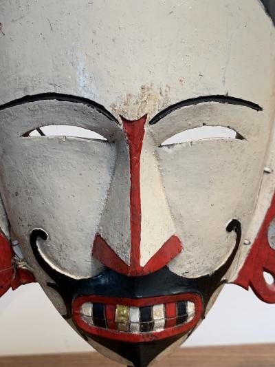 Painted Dyak Mask from Borneo Late 19th Century