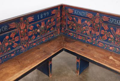 Painted Farmhouse Corner Bench