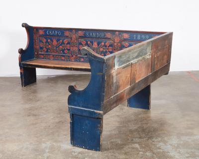 Painted Farmhouse Corner Bench