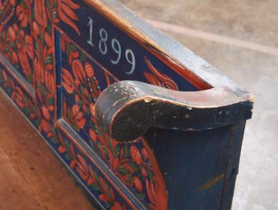 Painted Farmhouse Corner Bench