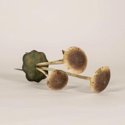 Painted French Tole Mushroom Decoration