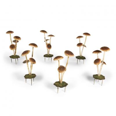 Painted French Tole Mushroom Decoration