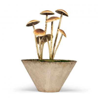 Painted French Tole Mushroom Decoration